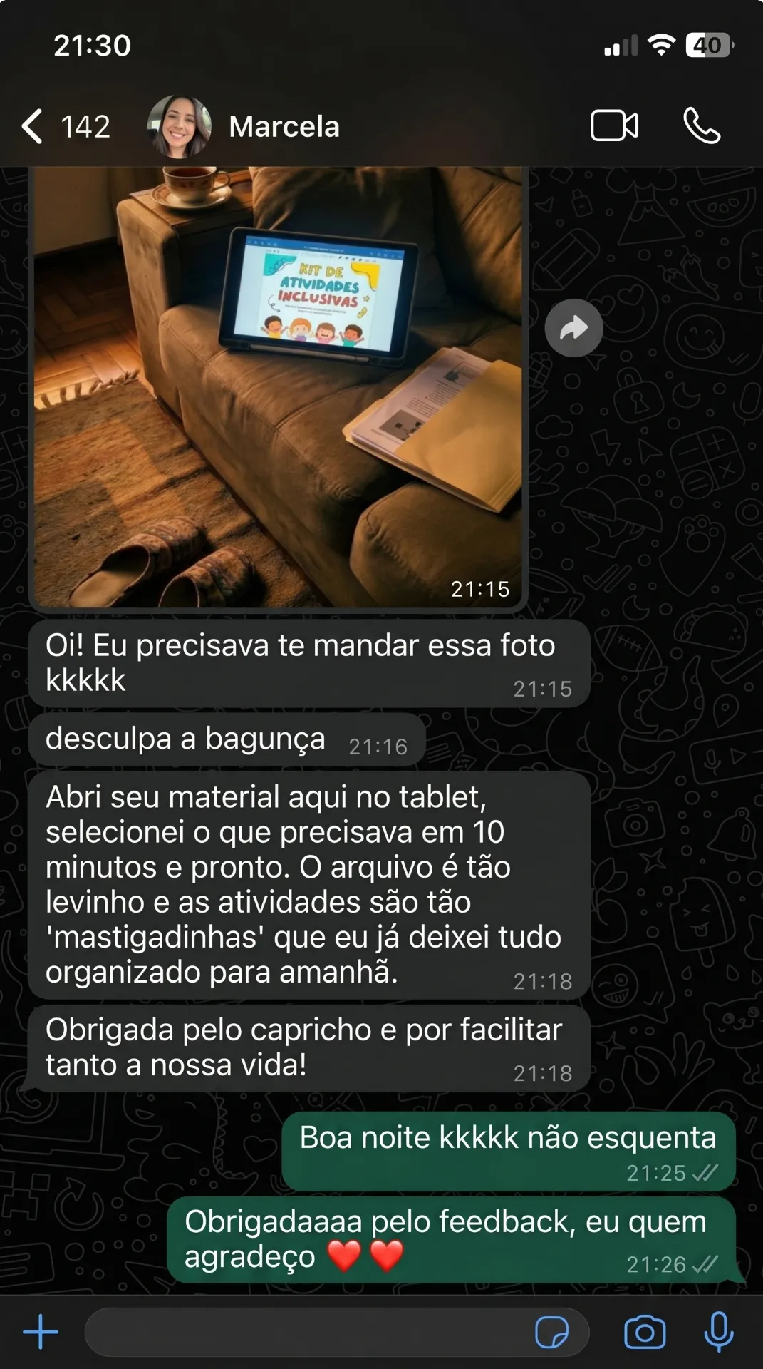 Depoimento WhatsApp 1